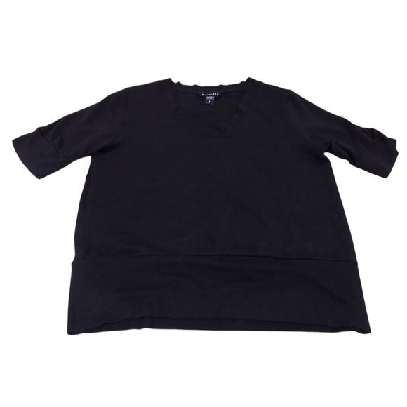 Athleta Sweater Women Small Black V Neck Lightweight‎ Casual Athleisure Layer - Picture 1 of 6
